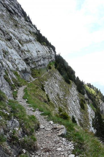 chamechaude par le jardin, sentier suspendu ...glissade interdite !