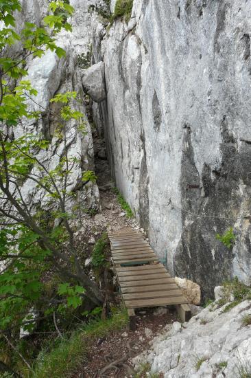 passerelle de la cheminée - dent de Crolles