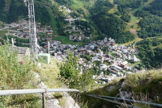 la sortie de Poingt Ravier à Valloire au dessus de l' antenne