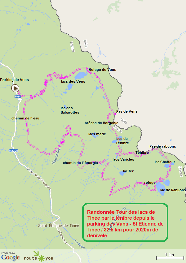 Circuit randonnee tour des lacs de tinee par le tenibre