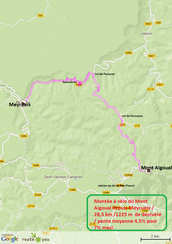 Mont aigoual online velo