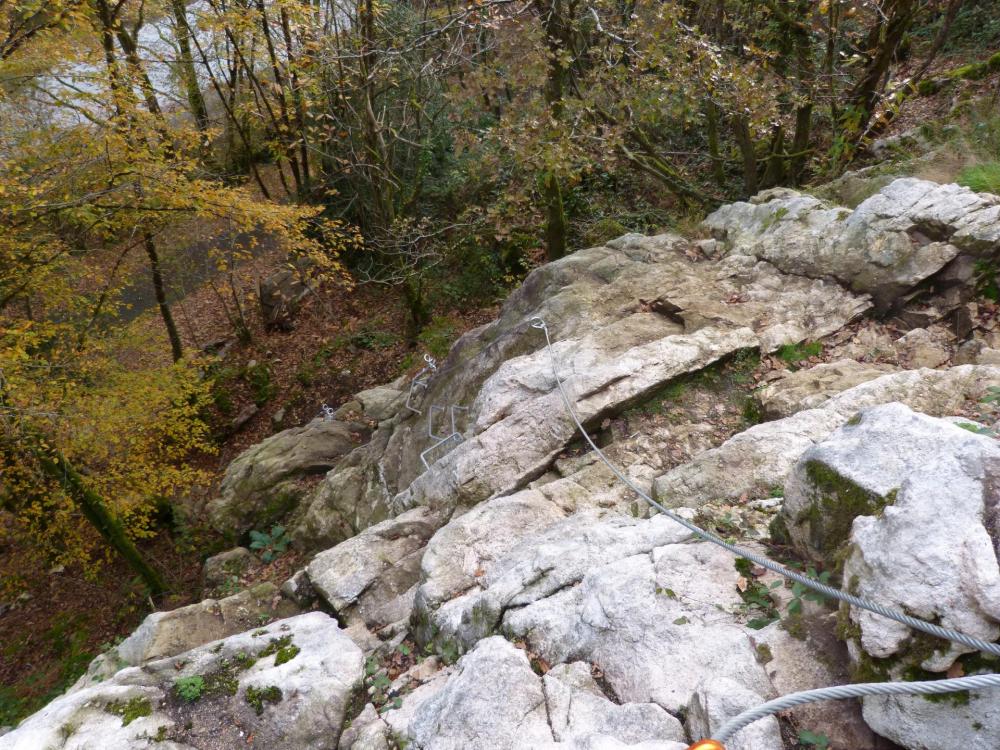 autre point de vue du départ de l' atelier 1 à la via de st martial - Entraygues